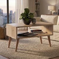 Mesa de Centro Hortensia patas de madera Movenda Duna