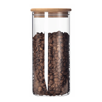 Frasco de Vidrio Borosilicato con Tapa de Bambú 950 ml