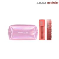 Duo Labiales Maybelline Tinta De Labios Teddy Tint Skinnydip + Labial Líquido Superstay Vinyl Ink Punchy