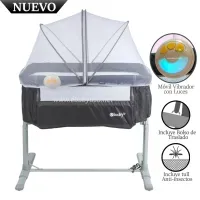 Cuna Colecho Ebaby Musical y Vibrador TAMI Gris