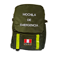 Mochilas De Emergencia Tela Nylon Con Cinta Reflectiva Verde