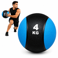 Pelota O Balón Medicinal 4 Kg Con Rebote Funcional Crossfit Azul
