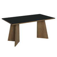Mesa de Comedor Rectangular 6 Puestos 5389 Marrón/Negro