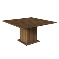 Mesa de Comedor Cuadrada 8 Puestos Marrón