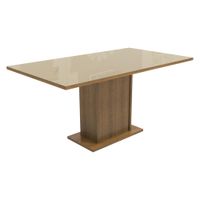 Mesa de Comedor Rectangular 6 Puestos 5275 Tablero de Madera y Cristal