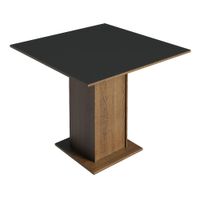 Mesa de Comedor Cuadrada 4 Puestos Marrón/Negro