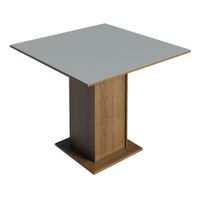 Mesa de Comedor Cuadrada 4 Puestos Marrón/Gris