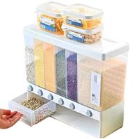 Dispensador De Arroz Menestras Multiuso De 6 Divisiones
