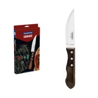 Juego de Cuchillos para Asado Jumbo Tramontina de Acero Inoxidable y Mango Castaño Polywood, 4 piezas.