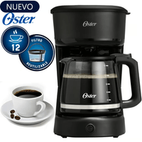 Cafetera Oster 12 Tazas de Filtro reutilizable BVSTDCS121B negro