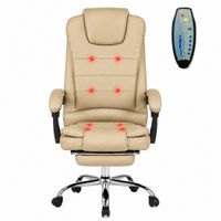 Silla Gerencial Ergonómica Relax Pro 8 Vibromasajes - Beige