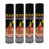Gas Butano Refinado Recarga Todo Tipo Encendedores X4 Und