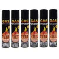 Gas Butano Refinado Recarga Todo Tipo Encendedores X6 Und