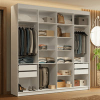 Ropero sin Puertas Madesa Venus 4 Cajones 216 cm Blanco