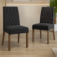 Set 2 Sillas de Comedor Madesa 4256 Oxford Marrón/Oxford