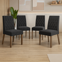 Set 4 Sillas de Comedor Madesa 4256 Marrón/Oxford