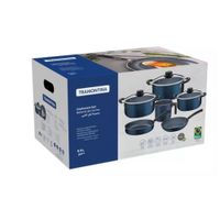 Set Juego De Ollas X9 Piezas Tramontina Cookdesign Bateria Color Azul-JYA