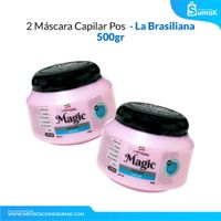 2 Máscara Capilar Pos- La Brasiliana 500 Gramos