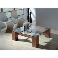 Mesa de Centro Adra Melamina Marrón c/Vidrio
