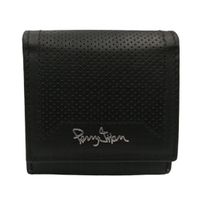 Monedero De Correa Para Hombre de Cuero Negro 1010P Perry Jhan