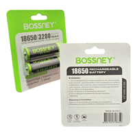 Baterias Recargables C/Pin 18650 4.2v 3200mah Litio BOSSNEY BS-1865-24