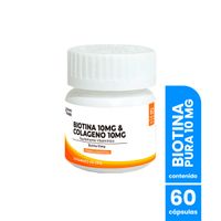 Biotina Pura 10mg 60capsulas - Dermo Sumak