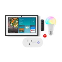 Combo: Echo Show 15 FHD 15.6"" Alexa + Foco Nexxt 9W Multicolor + Enchufe Inteligente WiFi Nexxt