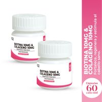 Biotina 10mg & Colageno 100mg 60capsulas Dermo Sumak 2und