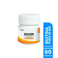 Biotina Pura 10mg 60capsulas - Dermo Sumak