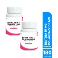 Biotina 10mg & Colageno 10mg 90 capsulas Dermo Sumak 2 Uni