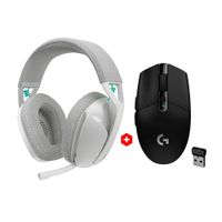 Combo: Audífonos gamer Logitech G321, blanco + mouse gamer Logitech G305 Lightspeed Wireless