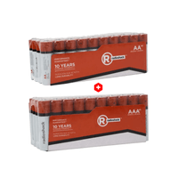 Combo Radioshack: Pilas alcalinas AA x40 + Pilas alcalinas AAA x40