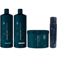 Shampoo 1000ml + Acondicionador + Mascarilla +Mousse Sebastian Twisted