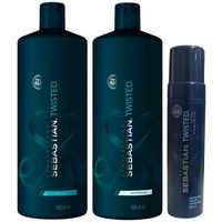 Shampoo para Rizos 1000ml + Acondicionador + Mousse Sebastian Twisted