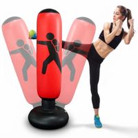 Poste de Boxeo Inflable Independiente para Niños y Adultos Entrenamiento de Karate y Taekwondo 1.55m