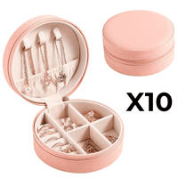 Pack x 10 Maletín organizador joyero viaje Rosado MDA290042