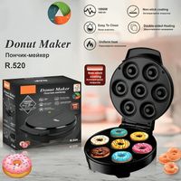Máquina para Hacer 7 Donuts Grandes Antiadherente 1000 W RAF R.520