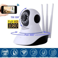 Cámara Ip Robotica Seguridad 3 Antenas 1080p Wifi Visión Nocturna