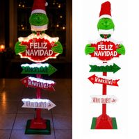 Letreros con Luces Grinsh Decoración Navideña de Entrada