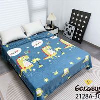 Manta Polar 800g de 2 Plazas Estampada  para Verano e Invierno