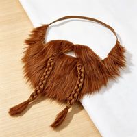Barba falsa estilo vikingo marrón con trenzas disfraz Halloween