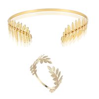Set vincha y brazalete dorado hojas pequeñas diosa griega o romana disfraz Halloween
