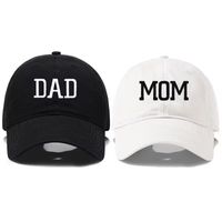 Set x 2 gorras revelación mamá y papá Mom & Dad negro y blanco