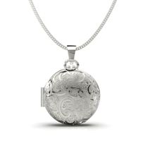 Collar relicario circular con ramas