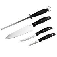 Set de Cuchillos con Afilador 4 Piezas Acero Inoxidable