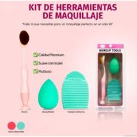 kits de brochas de maquillaje 3 en 1
