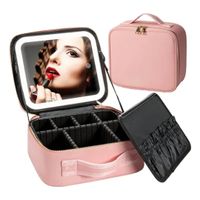 Neceser Organizador de Maquillaje con Espejo Luz Led
