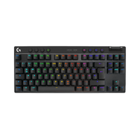 Teclado mecánico gamer Logitech G Pro X TKL, inalámbrico, switch GX Brown táctil - Negro