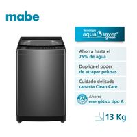 Lavadora Mabe 13KG Aqua Care Automática Diamond LMAP3120WDGBB0 Gray
