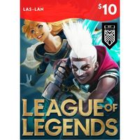 Código League of Legends Gift Card 10 USD LAS LAN LOL Riot Points Digital